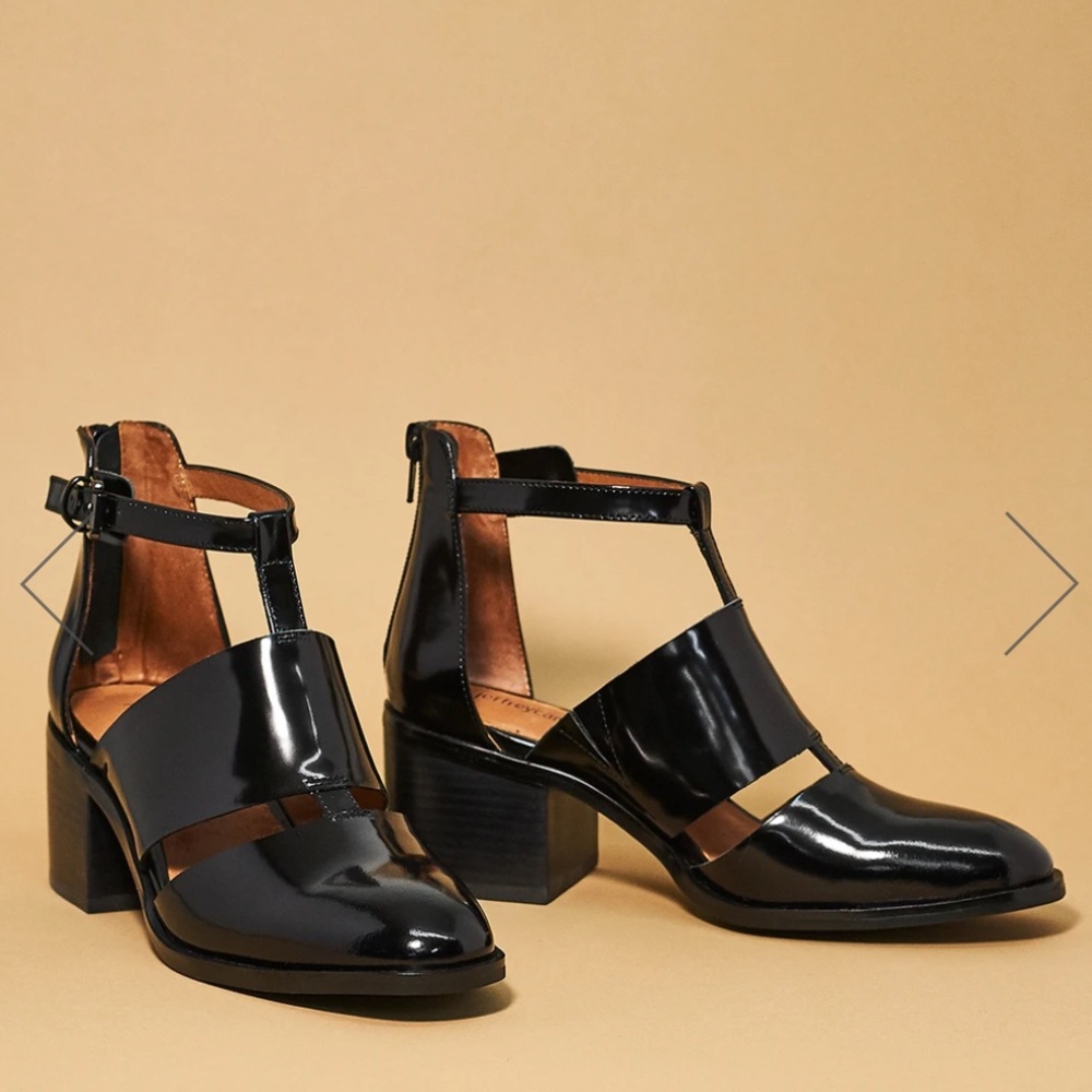 Jeffrey Campbell Melina Black Cutout Ankle Boots
